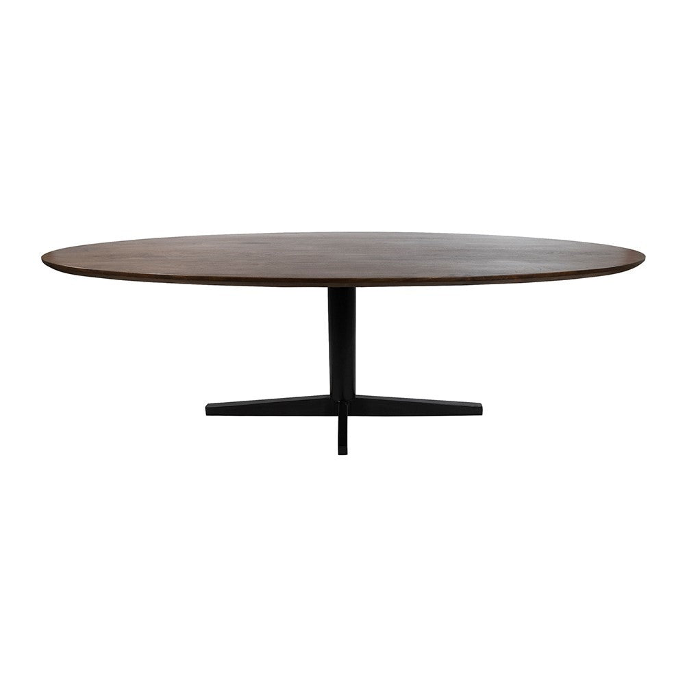 Eetkamertafel 220, ovaal, poot Black, Mango Brown Walnut – afbeelding 2