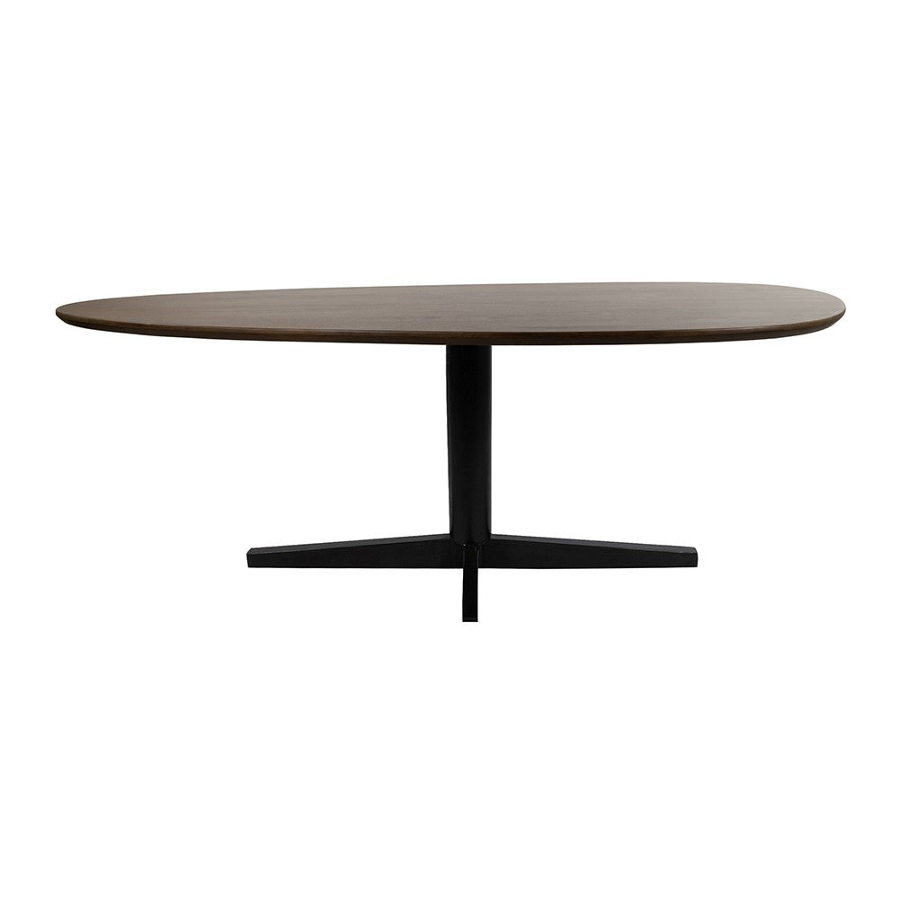 Eetkamertafel 240, organisch, poot Black, Mango Brown Walnut – afbeelding 2