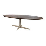 Eetkamertafel 240, ovaal, poot Beige, Mango Brown Walnut
