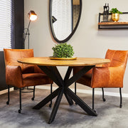 Ronde eettafel Arlington Naturel Mangohout 120 cm
