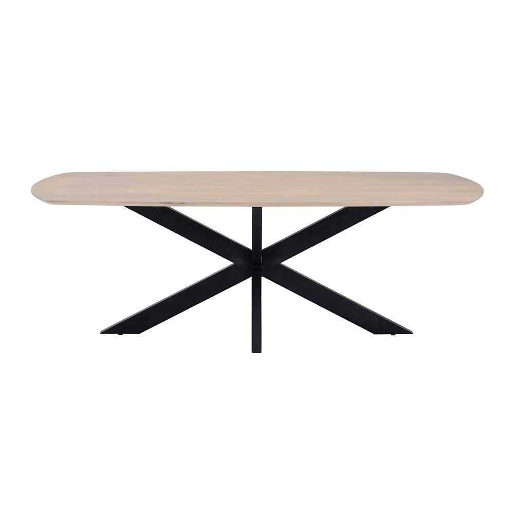 Eetkamertafel deens ovaal 160, Mango Ashblond – afbeelding 2