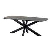 Eetkamertafel deens ovaal 180, Acacia Black