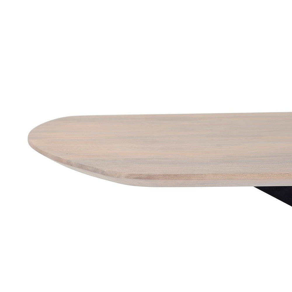 Eetkamertafel deens ovaal 210, Mango Ashblond – afbeelding 4