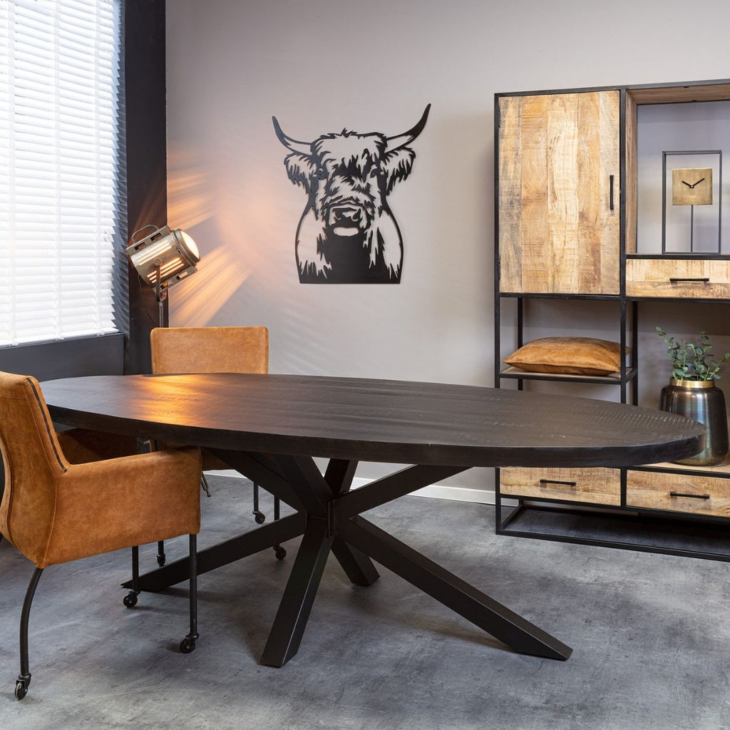 Eetkamertafel Denver Black | Ovaal | 240 cm |