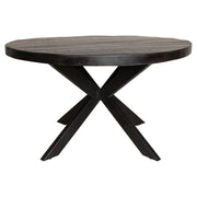 Ronde eettafel Denver Zwart Mangohout 120 cm