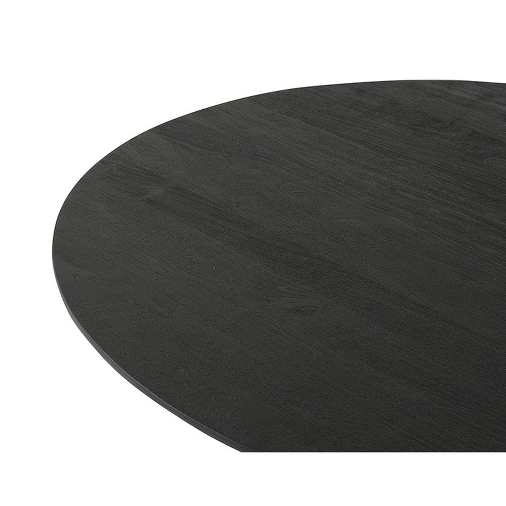 Eetkamertafel Ø120, Acacia Black – afbeelding 3
