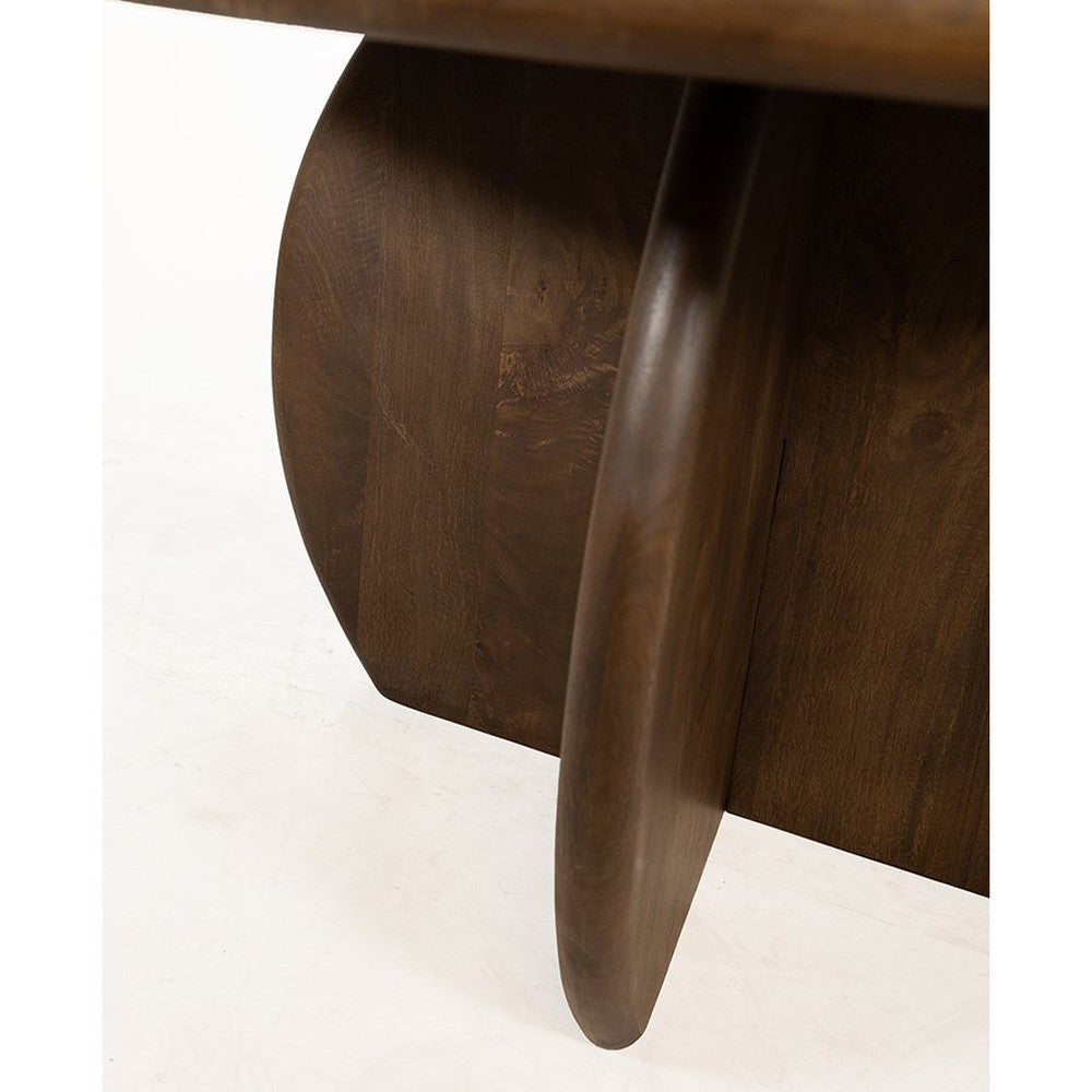 Eetkamertafel Ø130, Mango Brown Walnut – Belly – afbeelding 4