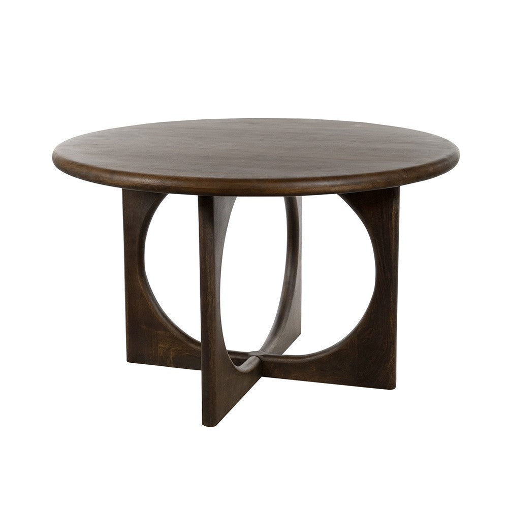 Eetkamertafel Ø130, Mango Brown Walnut – Zodiac