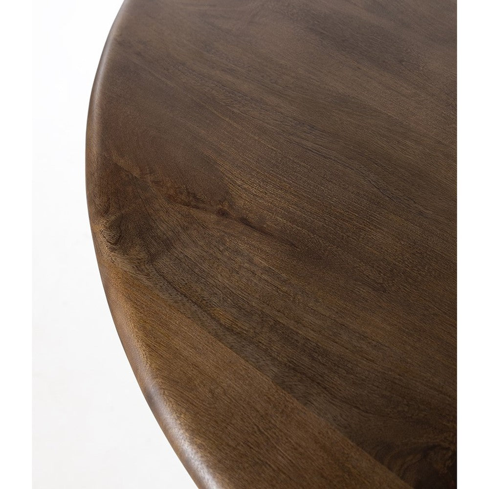 Eetkamertafel Ø130, Mango Brown Walnut – Zodiac – afbeelding 3