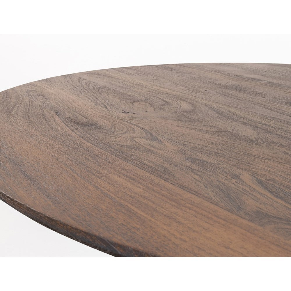 Eetkamertafel Ø150, Acacia Marron Brown – afbeelding 3
