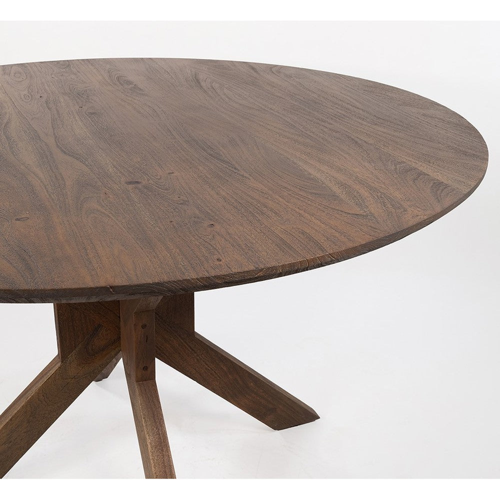 Eetkamertafel Ø150, Acacia Marron Brown – afbeelding 4