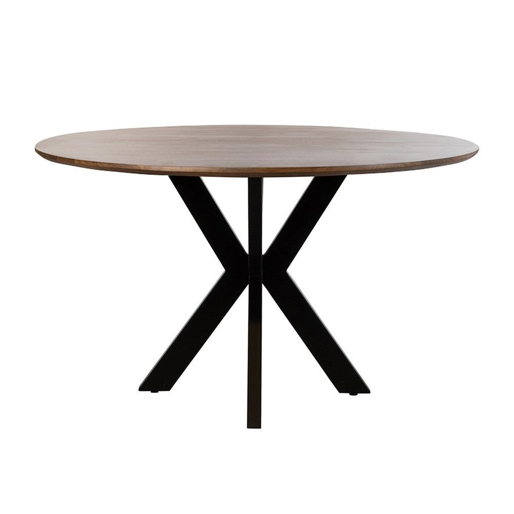 Eetkamertafel Ø150, Mango Brown Walnut – afbeelding 2