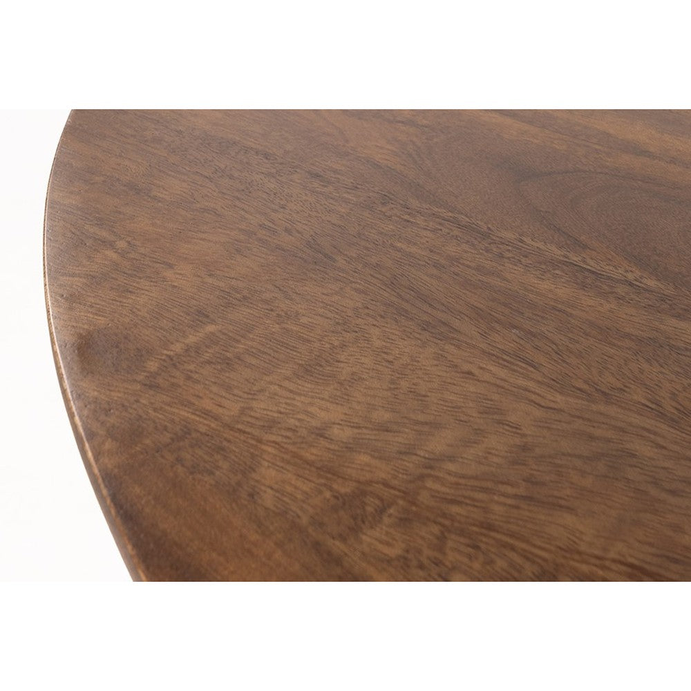 Eetkamertafel Ø150, Mango Brown Walnut – afbeelding 3