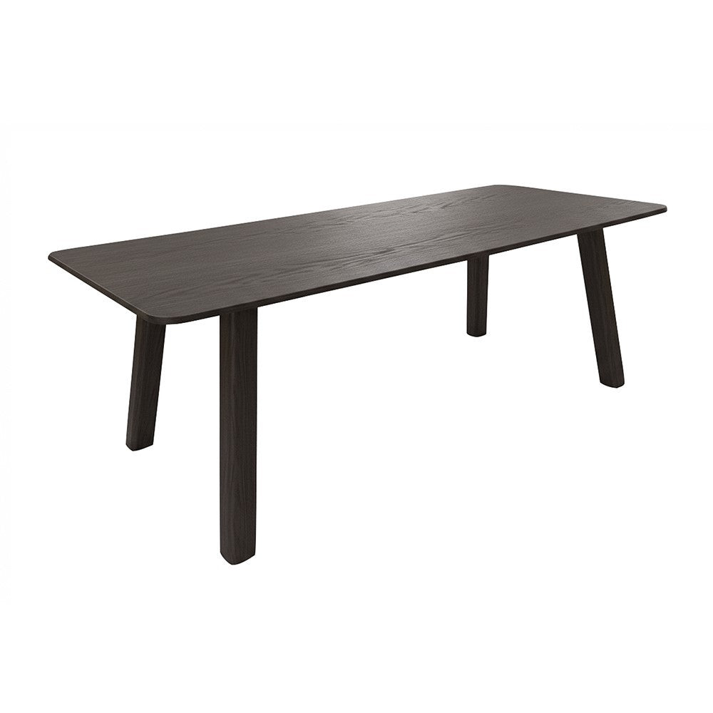 Eetkamertafel Salo 160, langwerpig met ronde hoeken, Dark Chocolate