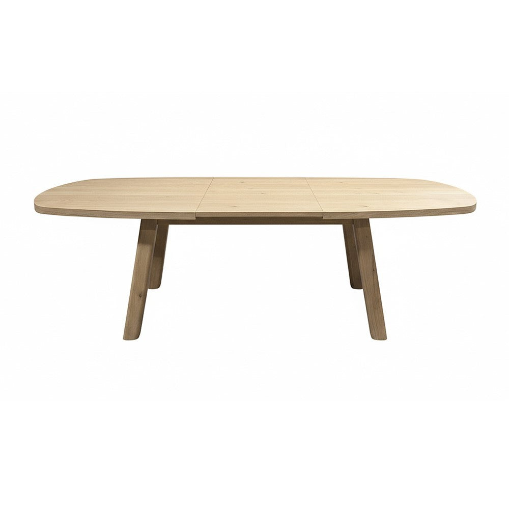 Eetkamertafel Turku uitschuifbaar 160/220, deens ovaal, Natural Oak – afbeelding 2