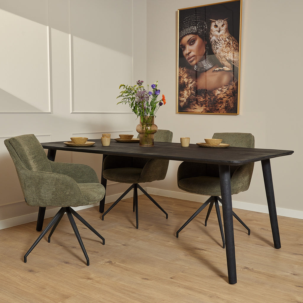 Eettafel Oxford Black | 180 cm