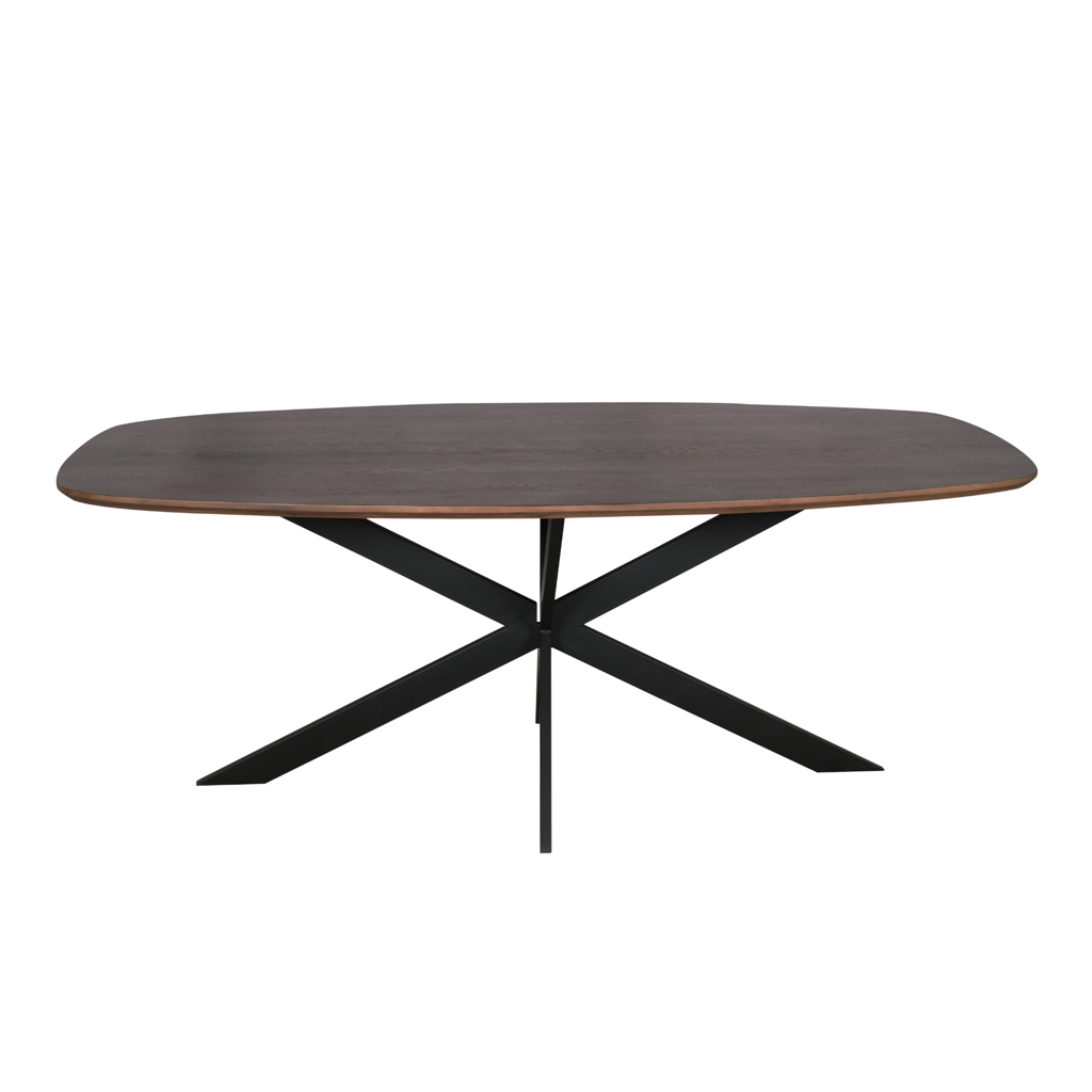 Eiken eettafel Ferris | Deens Ovaal 200 cm | Walnoot