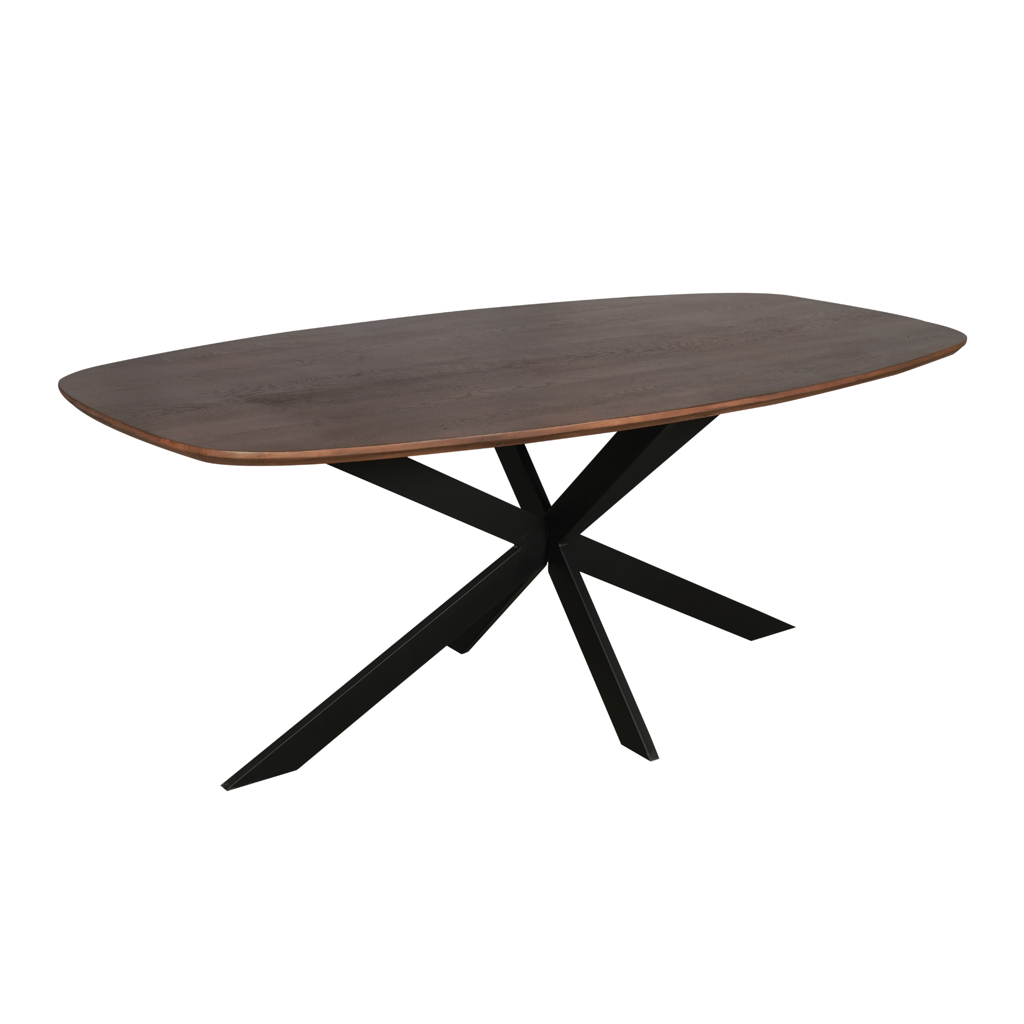 Eiken eettafel Ferris | Deens Ovaal 200 cm | Walnoot