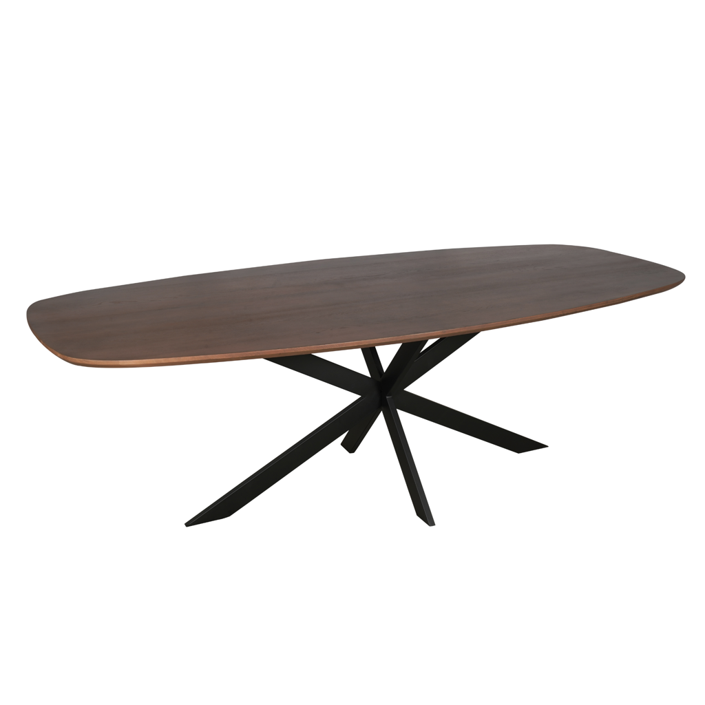 Eiken eettafel Ferris | Deens Ovaal 240 cm | Walnoot