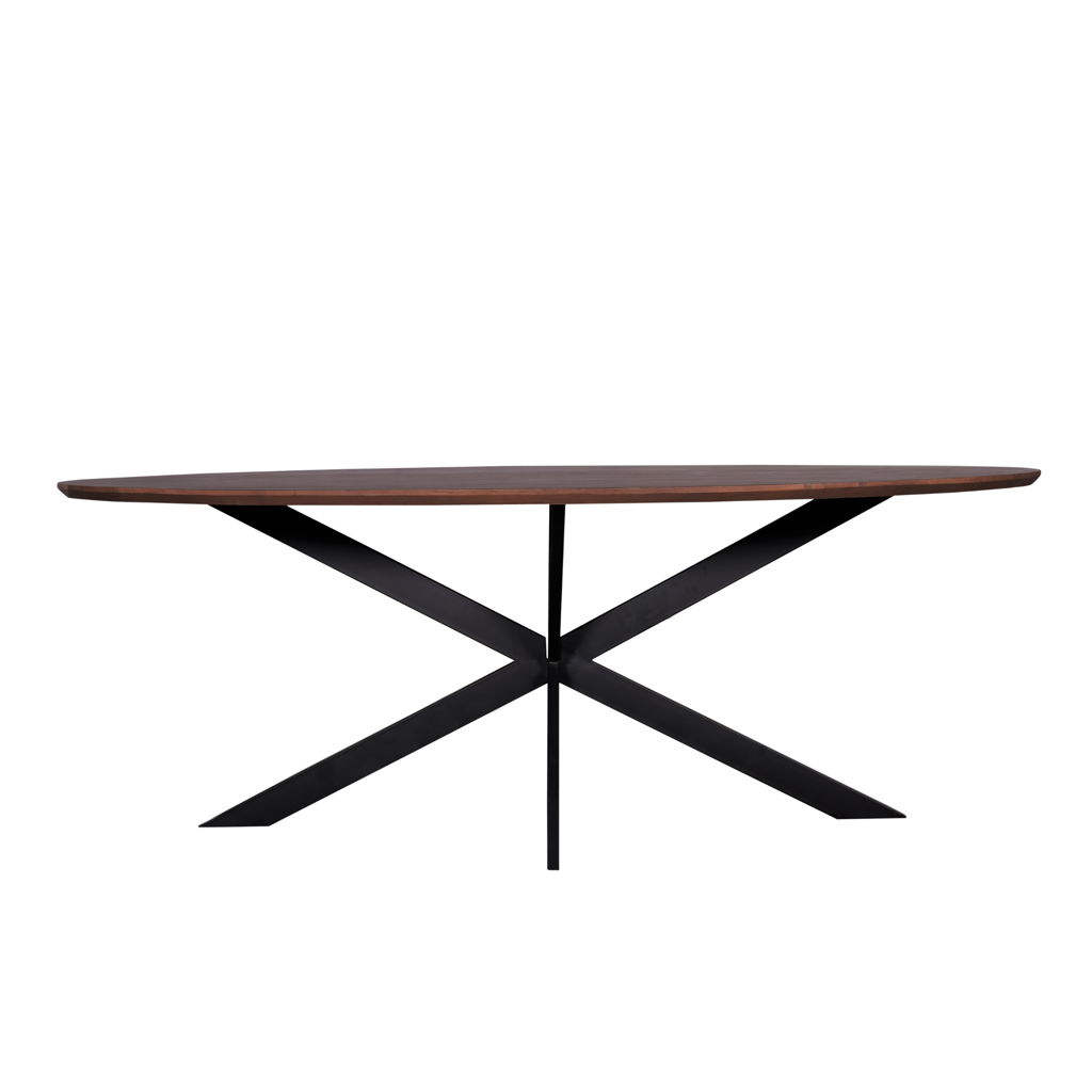 Eiken eettafel Ferris | Ovaal 210 cm | Walnoot