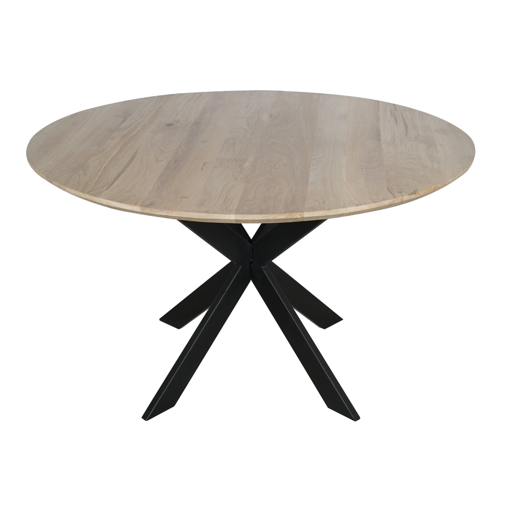 Eiken eettafel Ferris | Rond 130 cm | Naturel