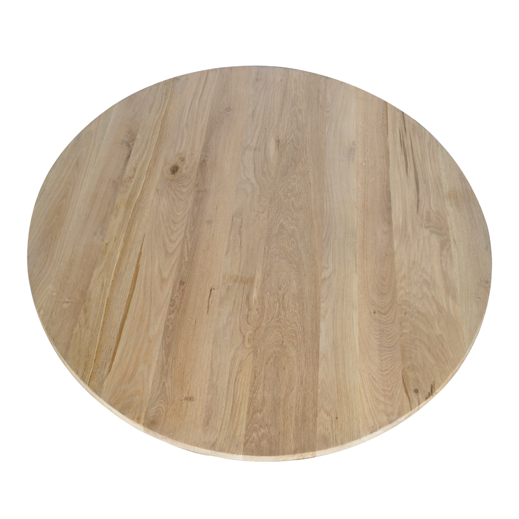 Eiken eettafel Ferris | Rond 130 cm | Naturel