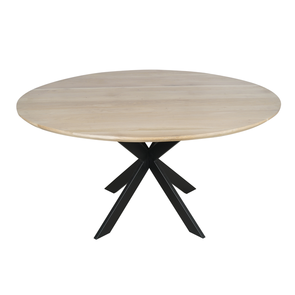 Eiken eettafel Ferris | Rond 150 cm | Naturel