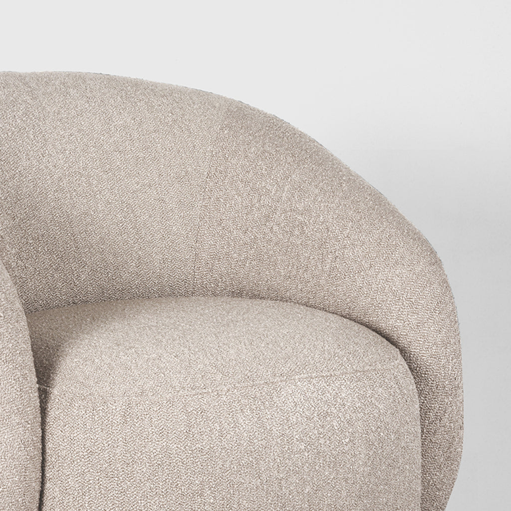 LABEL51 Fauteuil Alby - Beige - Boucle