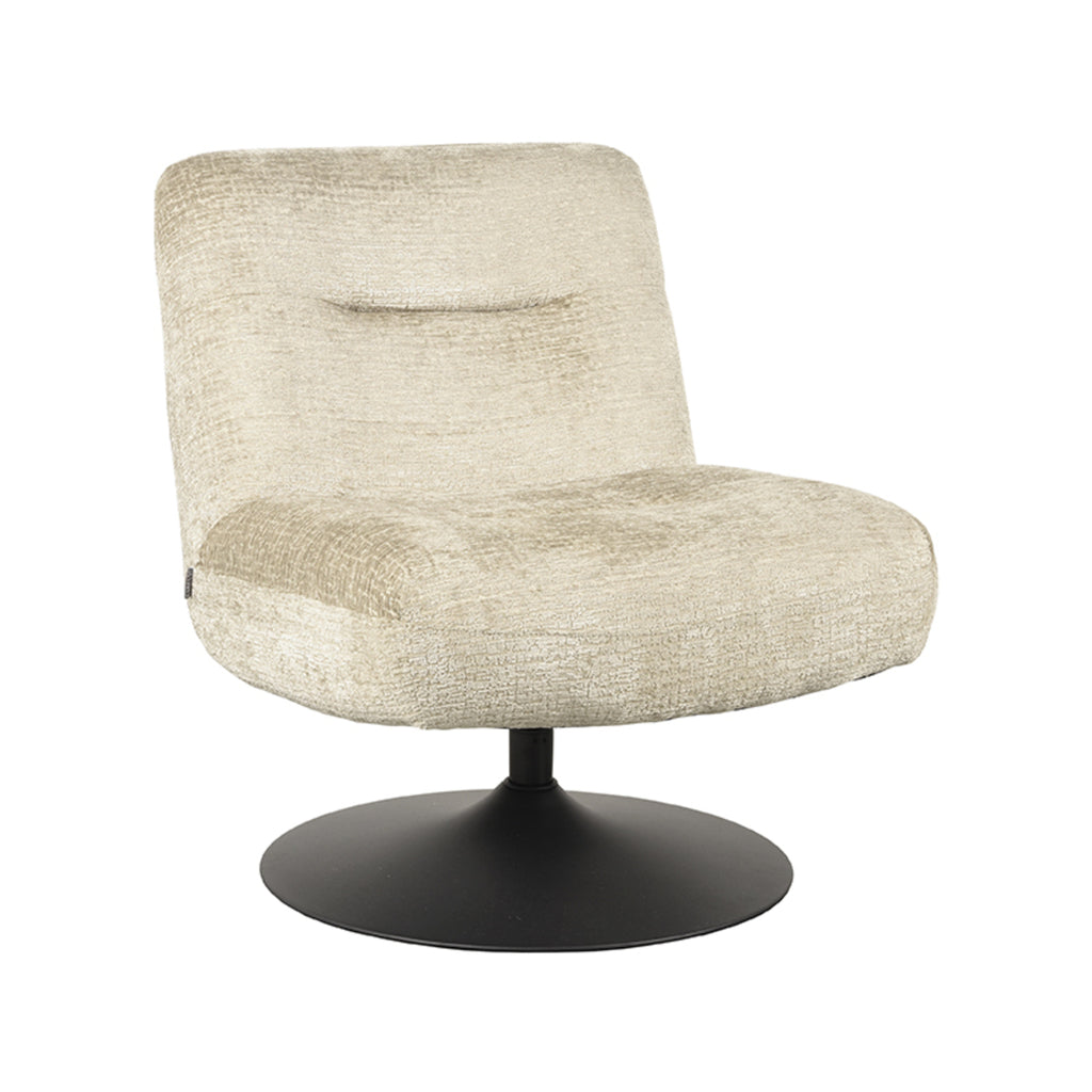 LABEL51 Fauteuil Eli - Beige - Fluweel