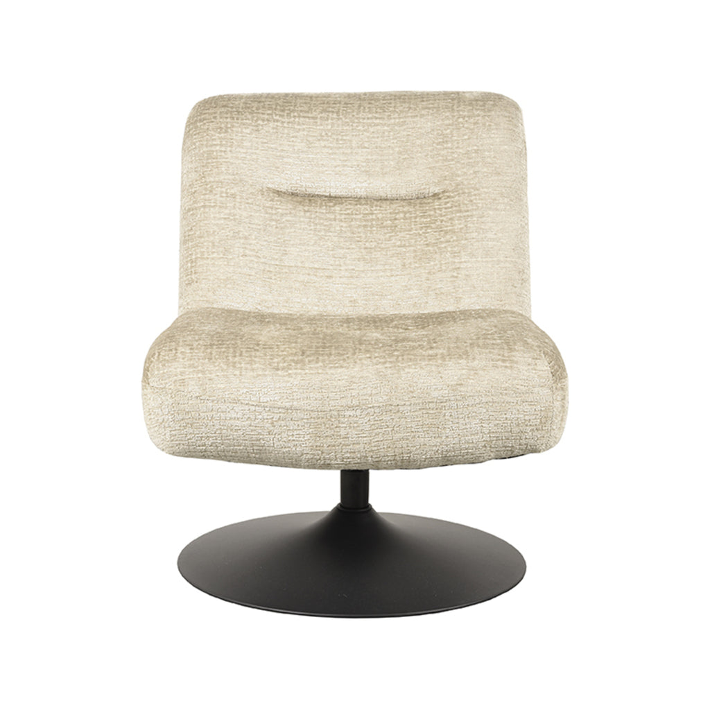 LABEL51 Fauteuil Eli - Beige - Fluweel