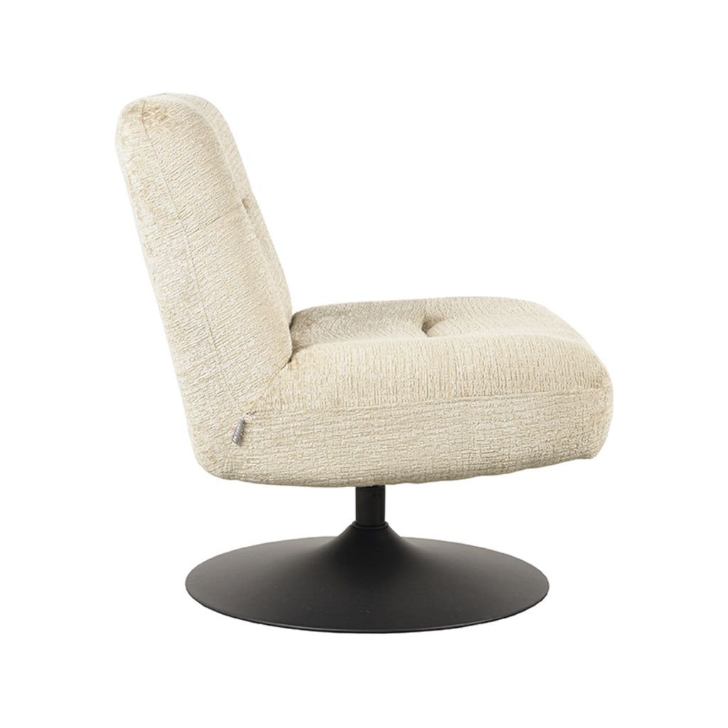 LABEL51 Fauteuil Eli - Beige - Fluweel