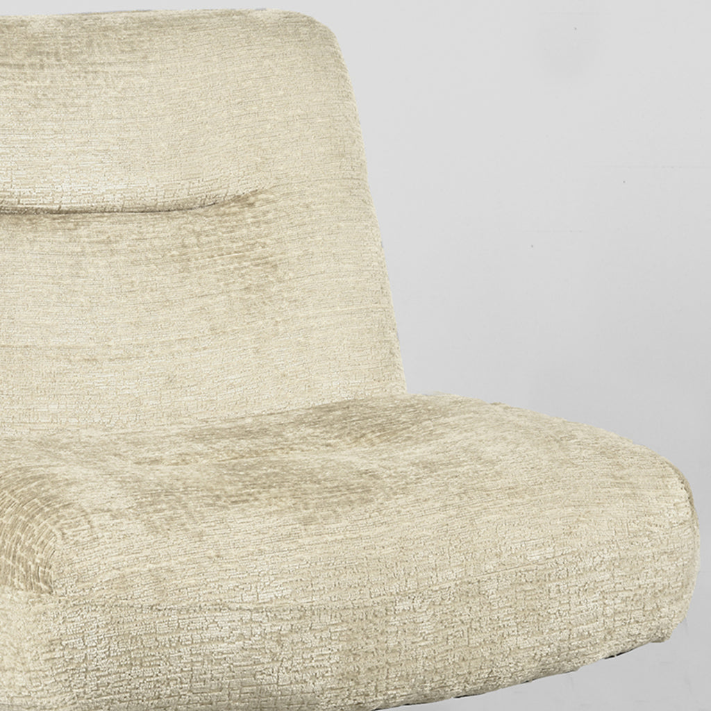 LABEL51 Fauteuil Eli - Beige - Fluweel