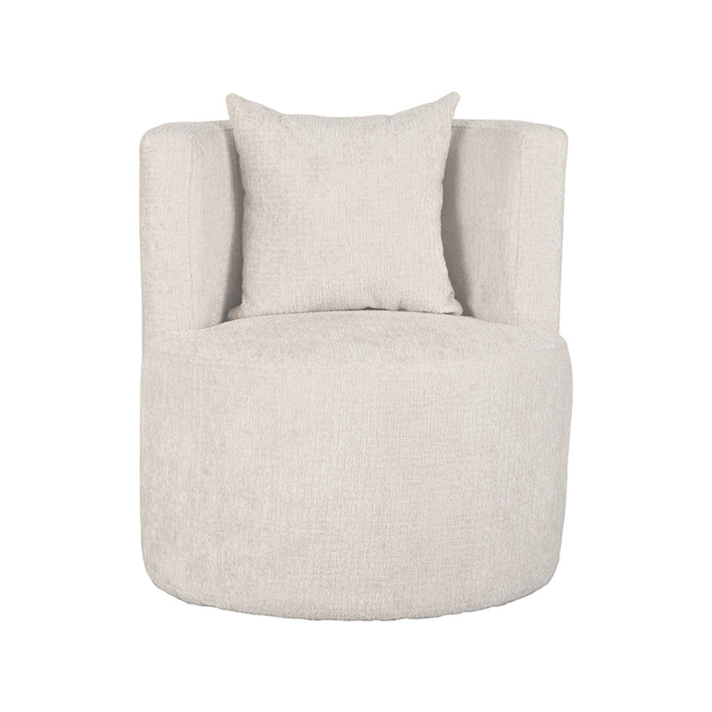 LABEL51 Fauteuil Evy - Naturel - Fluweel