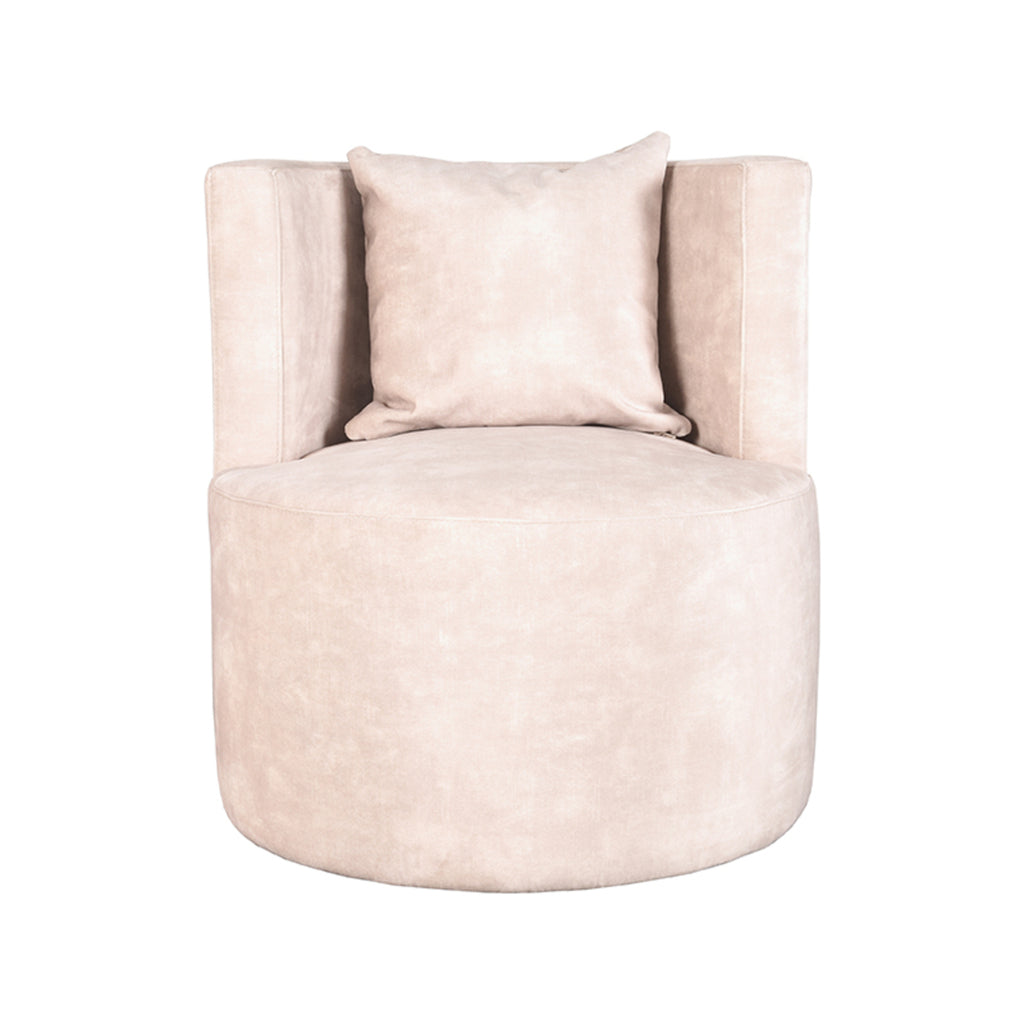 LABEL51 Fauteuil Evy - Naturel - Velours