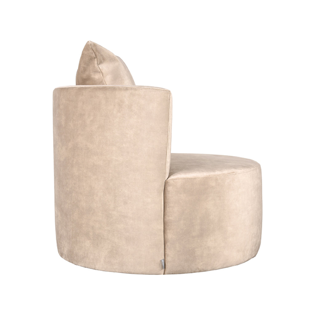 LABEL51 Fauteuil Evy - Naturel - Velours