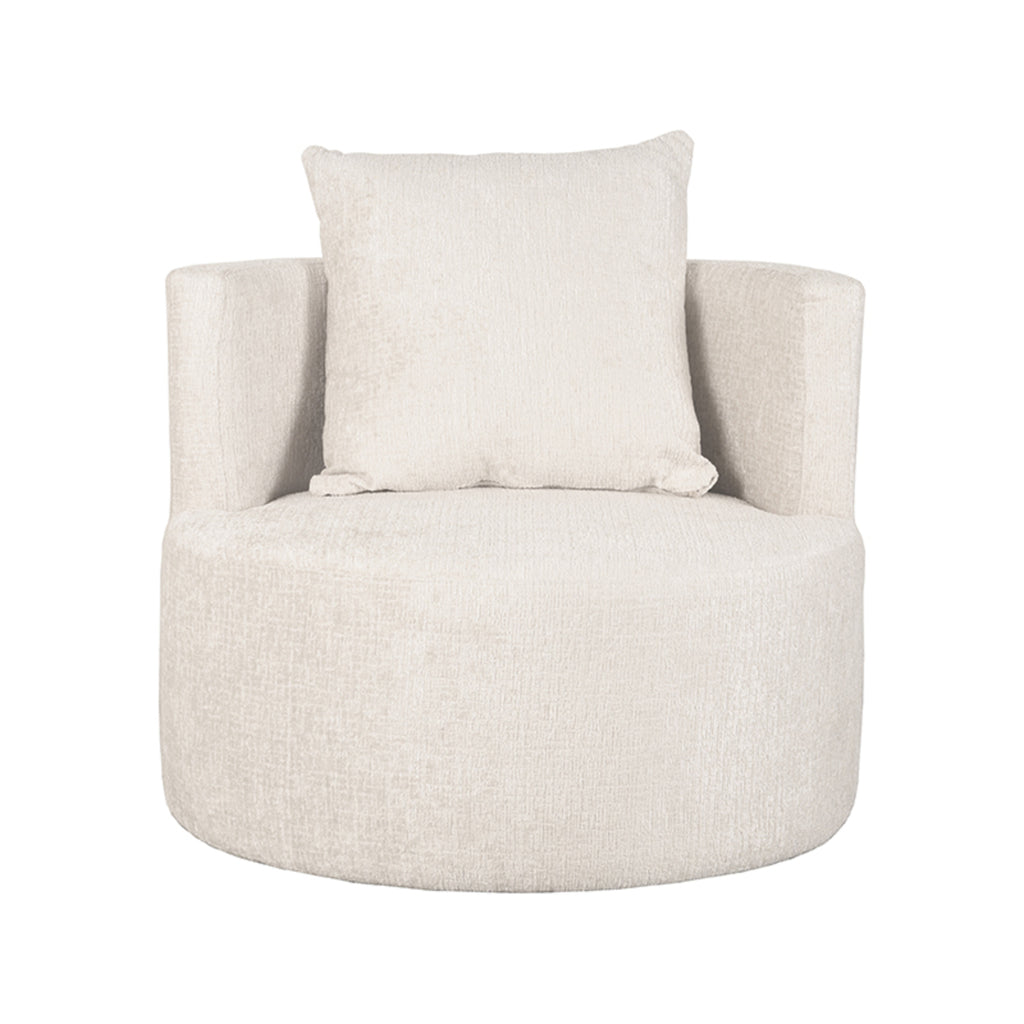 LABEL51 Fauteuil Evy - Naturel - Fluweel