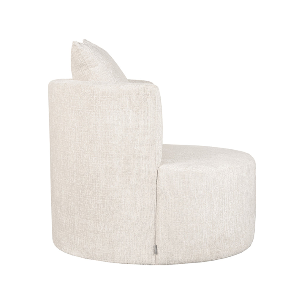 LABEL51 Fauteuil Evy - Naturel - Fluweel