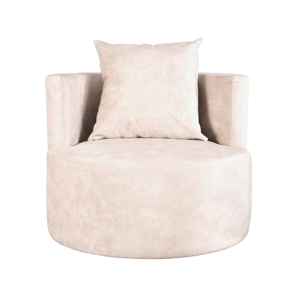 LABEL51 Fauteuil Evy - Naturel - Velours