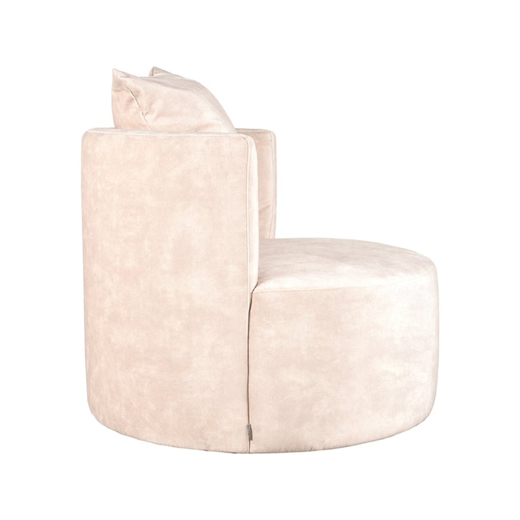 LABEL51 Fauteuil Evy - Naturel - Velours