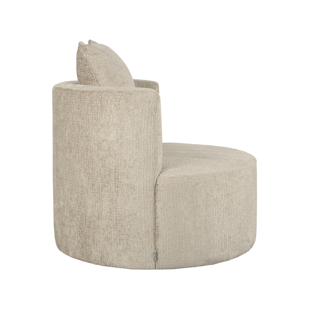 LABEL51 Fauteuil Evy - Beige - Fluweel