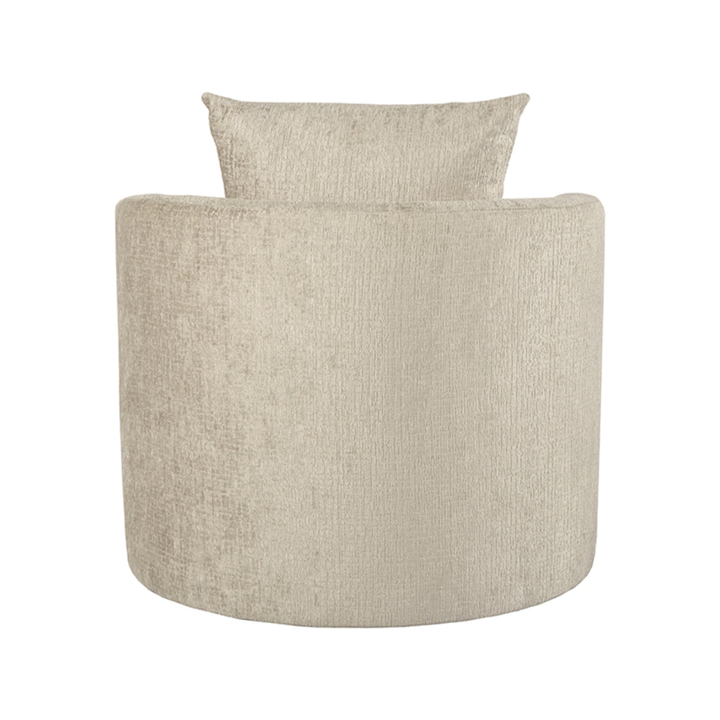 LABEL51 Fauteuil Evy - Beige - Fluweel