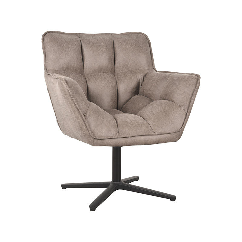 LABEL51 Fauteuil Ian - Taupe - Microfiber