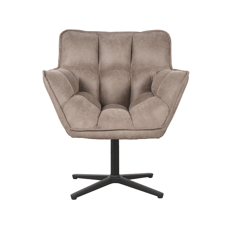 LABEL51 Fauteuil Ian - Taupe - Microfiber