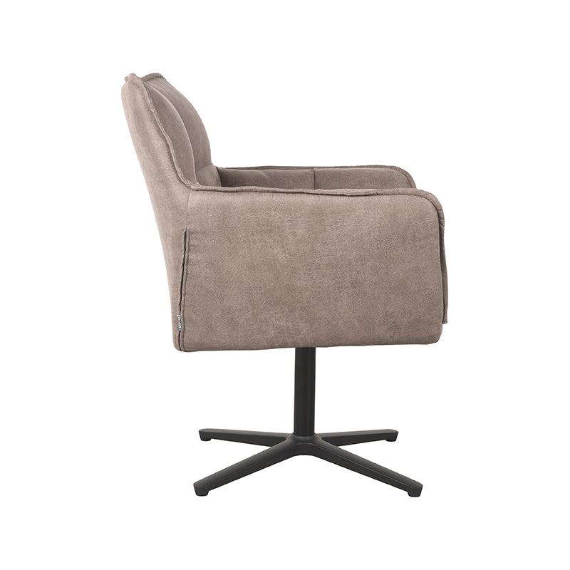 LABEL51 Fauteuil Ian - Taupe - Microfiber