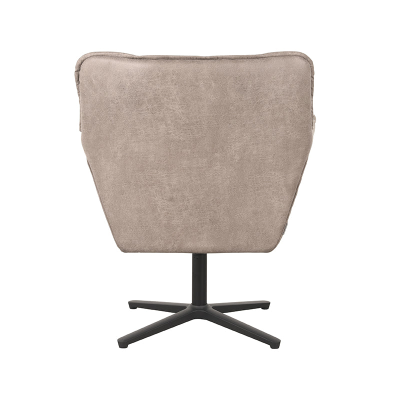 LABEL51 Fauteuil Ian - Taupe - Microfiber