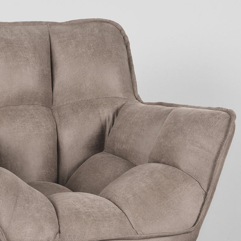 LABEL51 Fauteuil Ian - Taupe - Microfiber