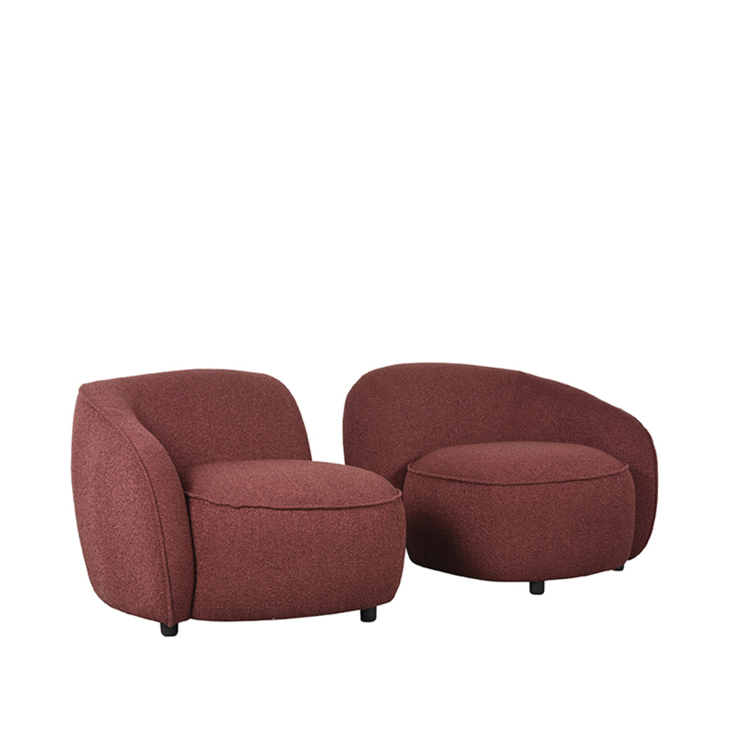 LABEL51 Fauteuil Livo - Winered - Boucle