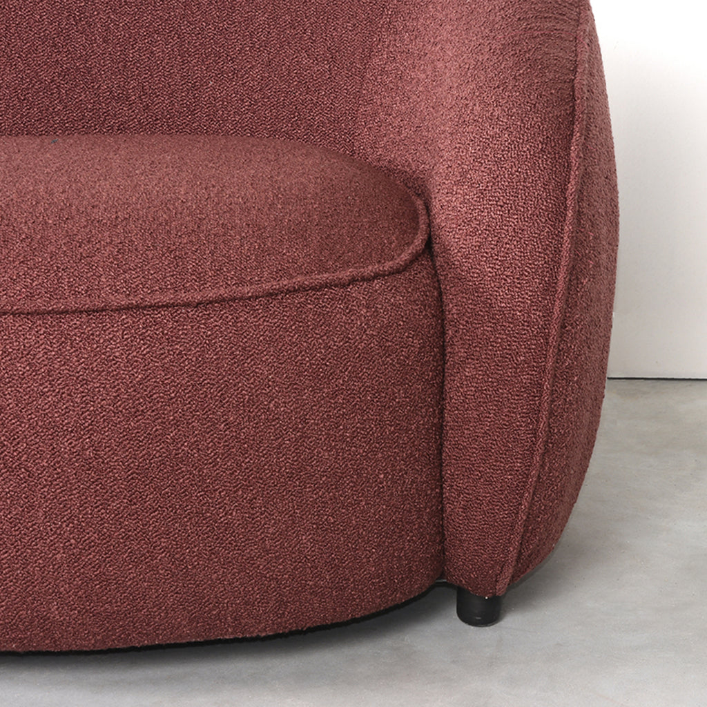 LABEL51 Fauteuil Livo - Winered - Boucle