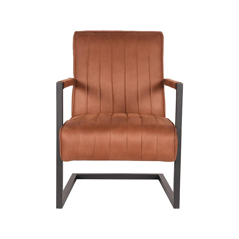 LABEL51 Fauteuil Milo - Cognac - Microfiber