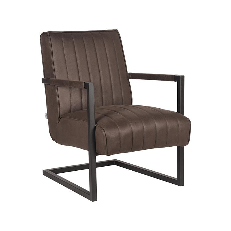 LABEL51 Fauteuil Milo - Antraciet - Microfiber